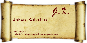 Jakus Katalin névjegykártya